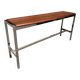 Curved base console in Scandinavian design – mahogany and chrome