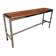 Curved base console in Scandinavian design – mahogany and chrome