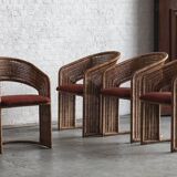 Set of 4 dining chairs by Luit van der Helm, Dutch design, 1980s