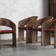 Ensemble de 4 chaises à repas de Luit van der Helm, design néerlandais, années 1980