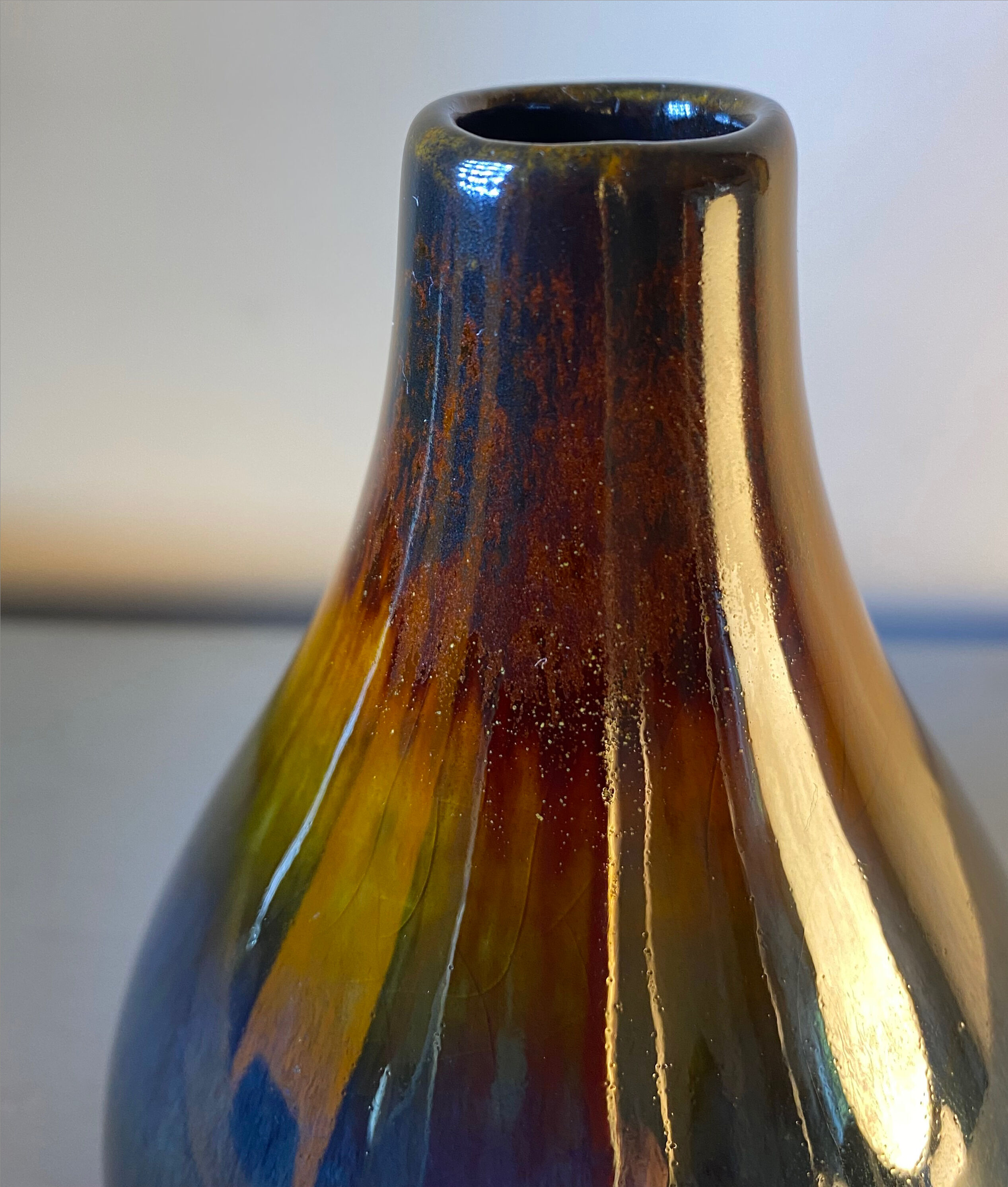 Soliflore ancient flamed vase