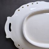 Oval dish with Desvres Fourmaintraux Rouen decoration