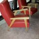 Ancienne paire de fauteuil vintage,année 60, pied compas