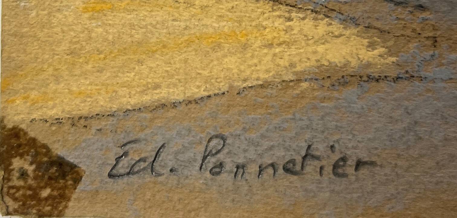 Tableau study Pastel Ed. Pannetier (1884-1965) Venice