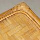 Vintage coffee table in wicker and bamboo, Italy, 1970s-1980s.