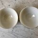Duo of bowls with silver or gold vintage border 50s