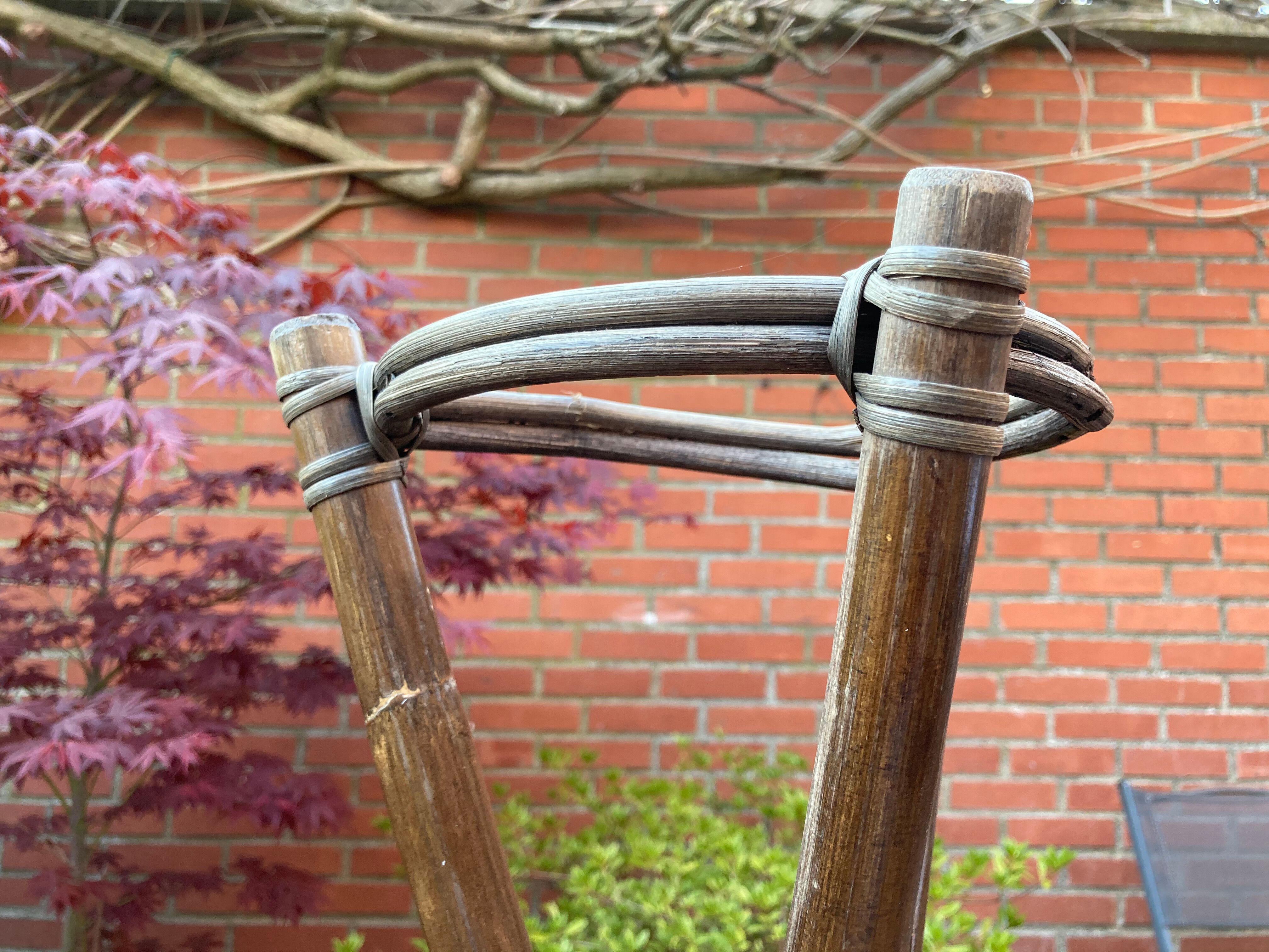 Vintage rattan plant holder