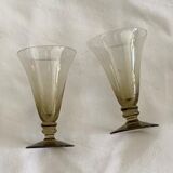 Carafe en verre  6 anciens verres