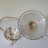 Holophane glass pendant lamp