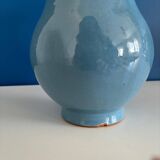 blue glazed ceramic carafe / blue glazed ceramic vase