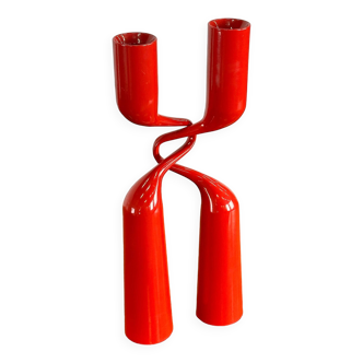 Menu candlestick in red by Mikaela Dörfel