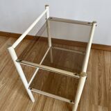 Smoked glass bedside table
