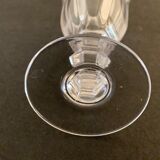 11 crystal champagne flutes, old and blown