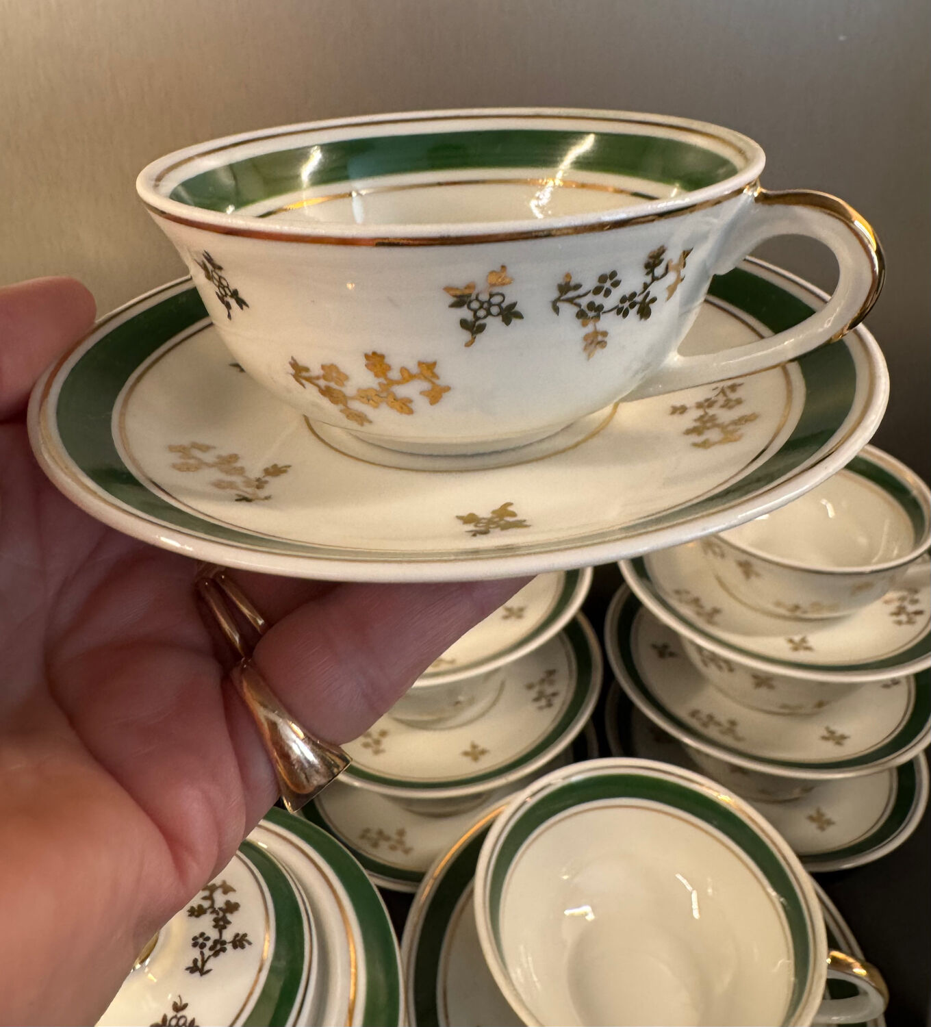 Limoges porcelain coffee service – Luf brand