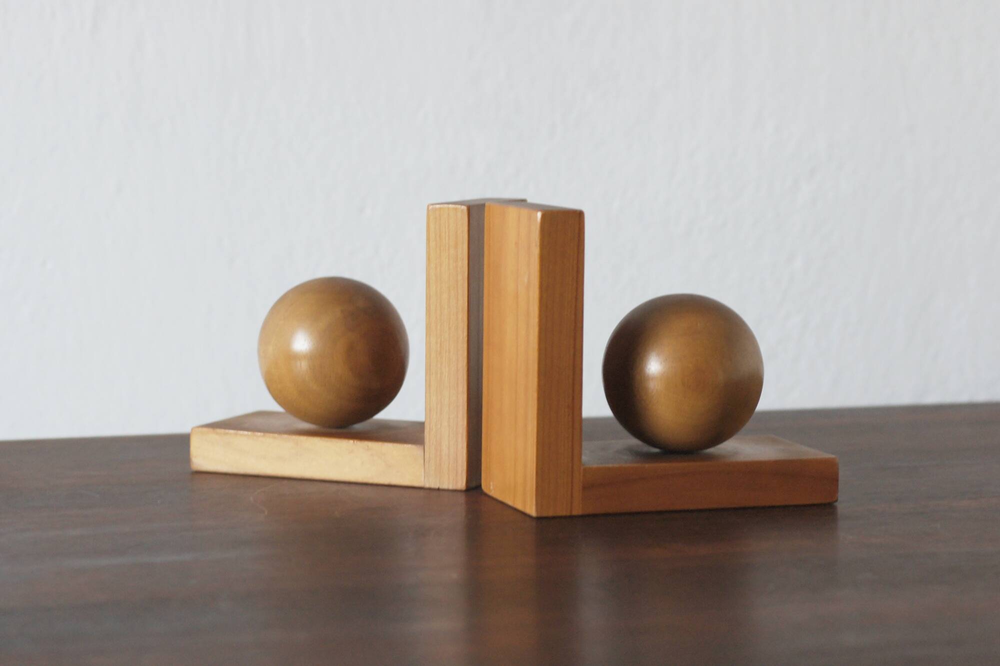Mid-Century Modern Wooden Bookends, 1950s, Set of 2