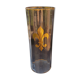 Faceted crystal vase decorated with lily flower