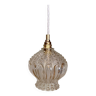 Vintage globe pendant in molded glass