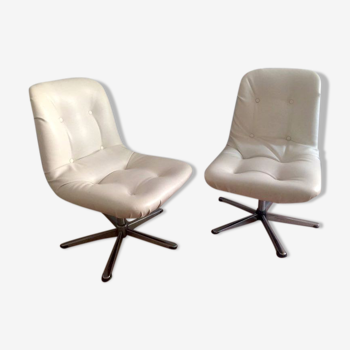 Pair of 70s swivel chairs