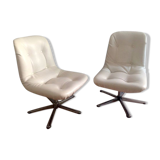 Paire de fauteuils pivotant des années 70
