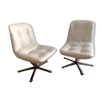 Pair of 70s swivel chairs