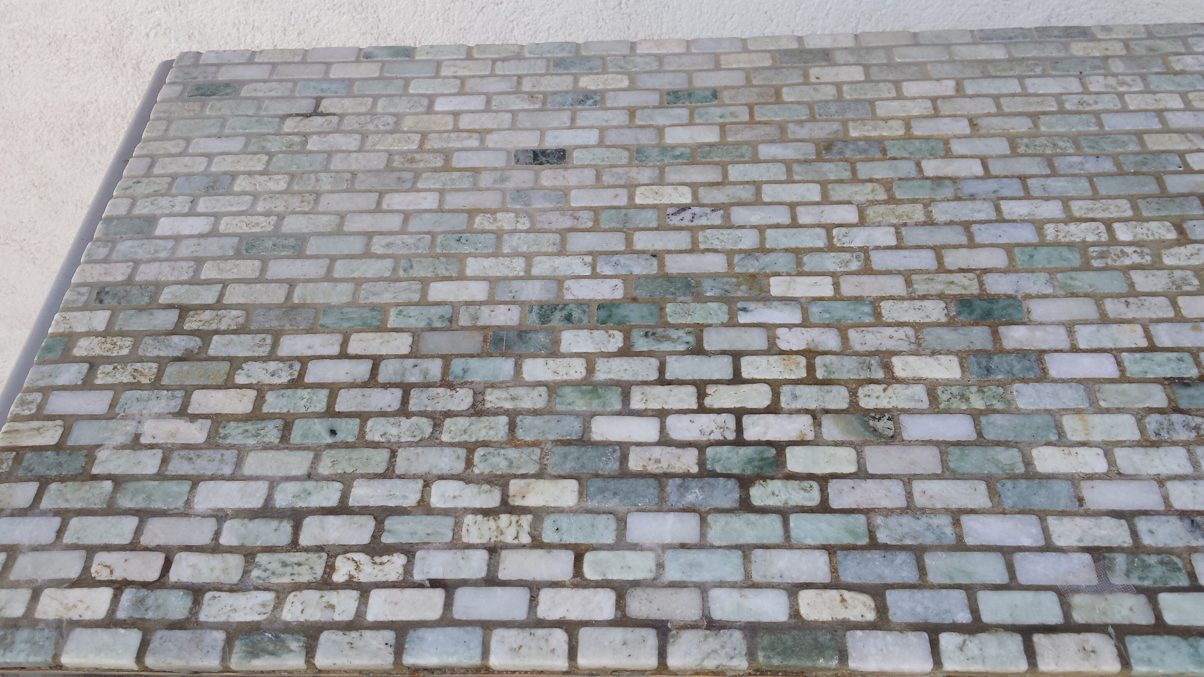 Grey parisian buffet, tile tray "pool"