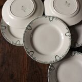 Lot 6 flat plates green Saint Amand