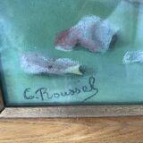 Bouquet of flowers signed Roussel