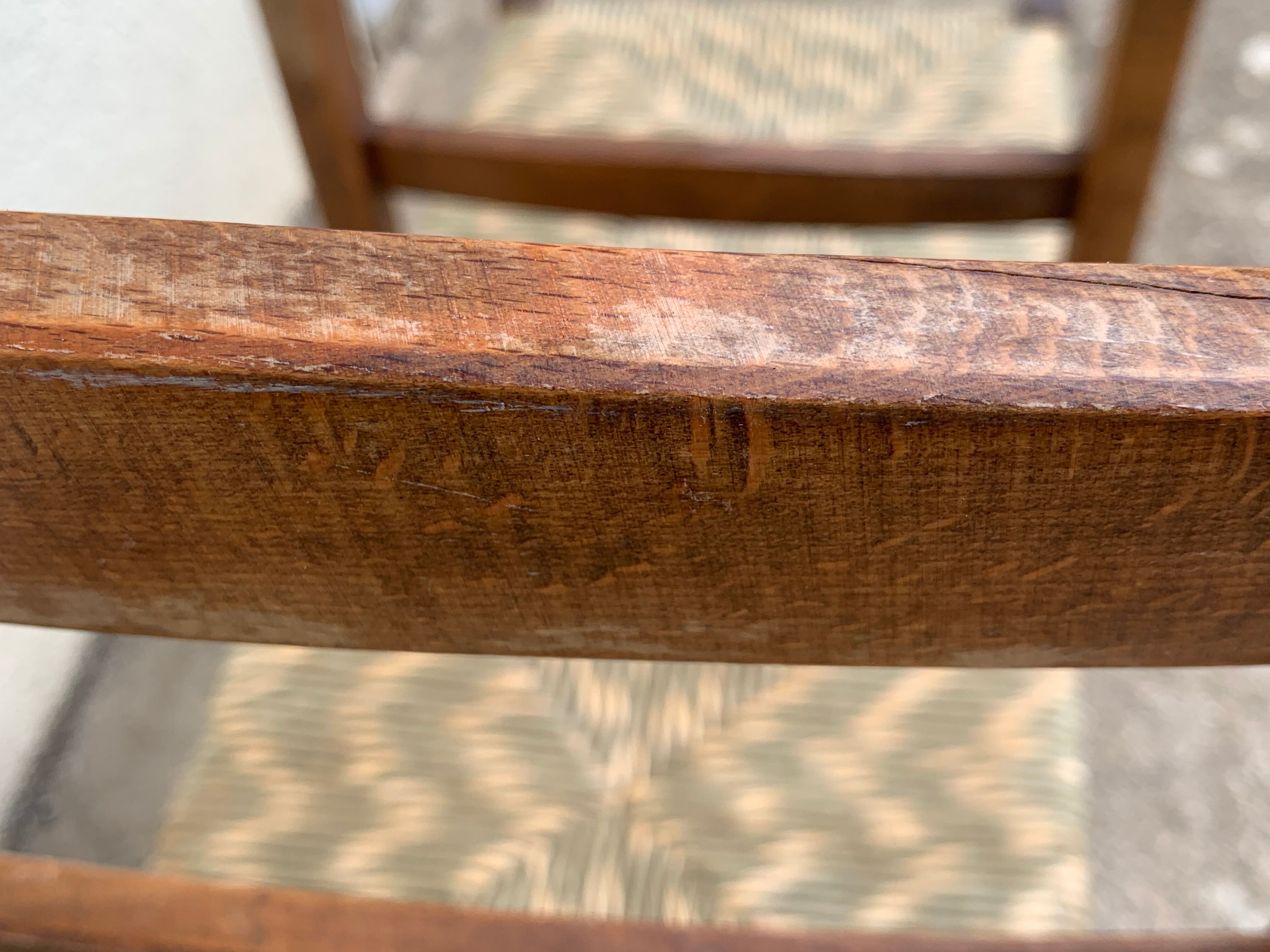 Two-tone straw chairs 1950