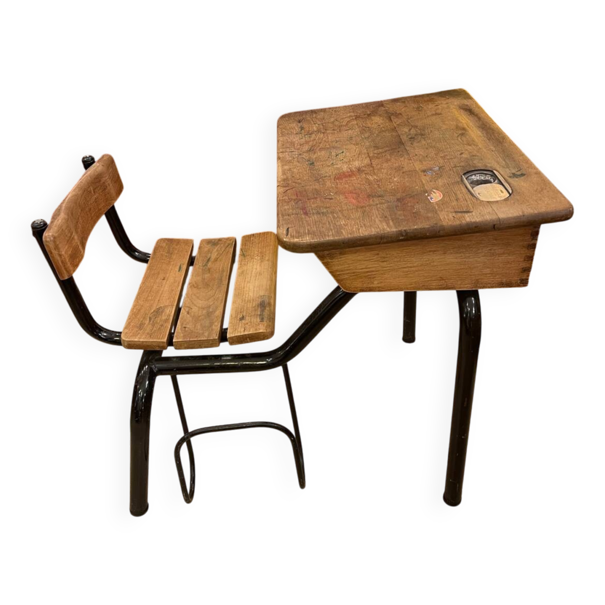 Vintage school desk – DeLagrave Paris, 1950