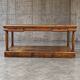 Antique French draper's table / 2 x drawers / Pinewood / 1900s