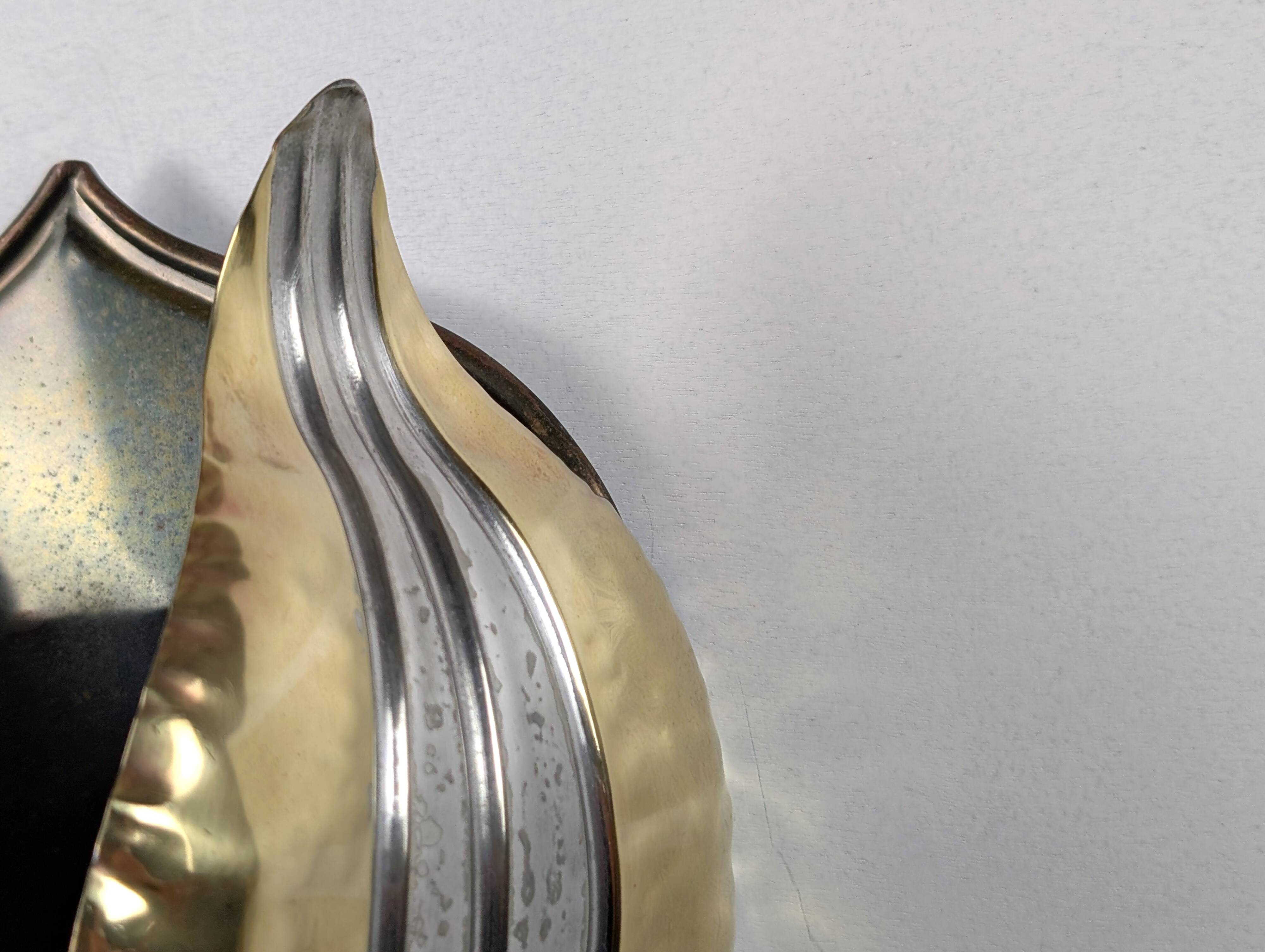 70' brass lotus wall light