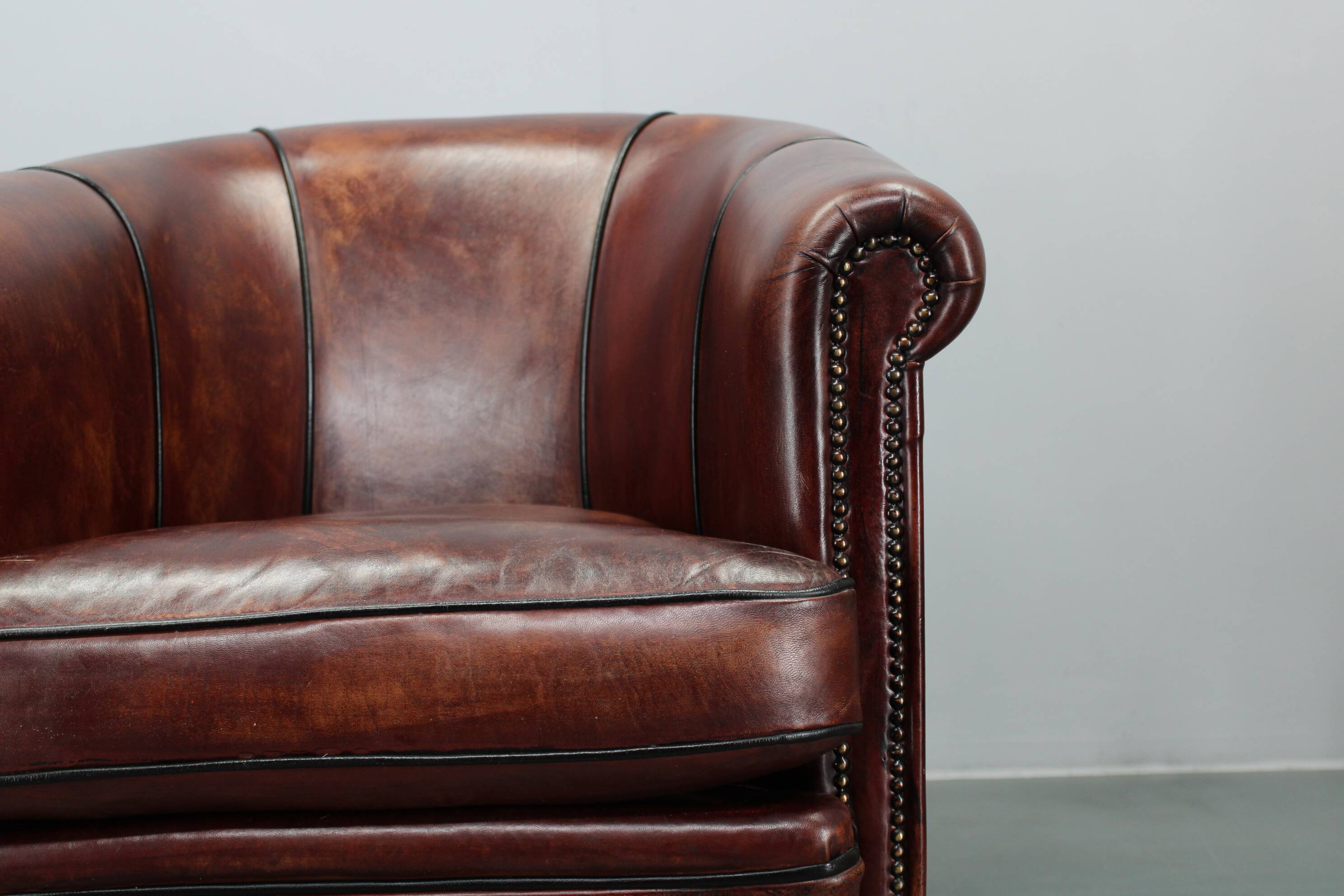 Fauteuil en cuir vintage, Tchécoslovaquie