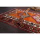 Vintage Turkish Oushak Handmade Wool Cotton Orange Runner 87x409