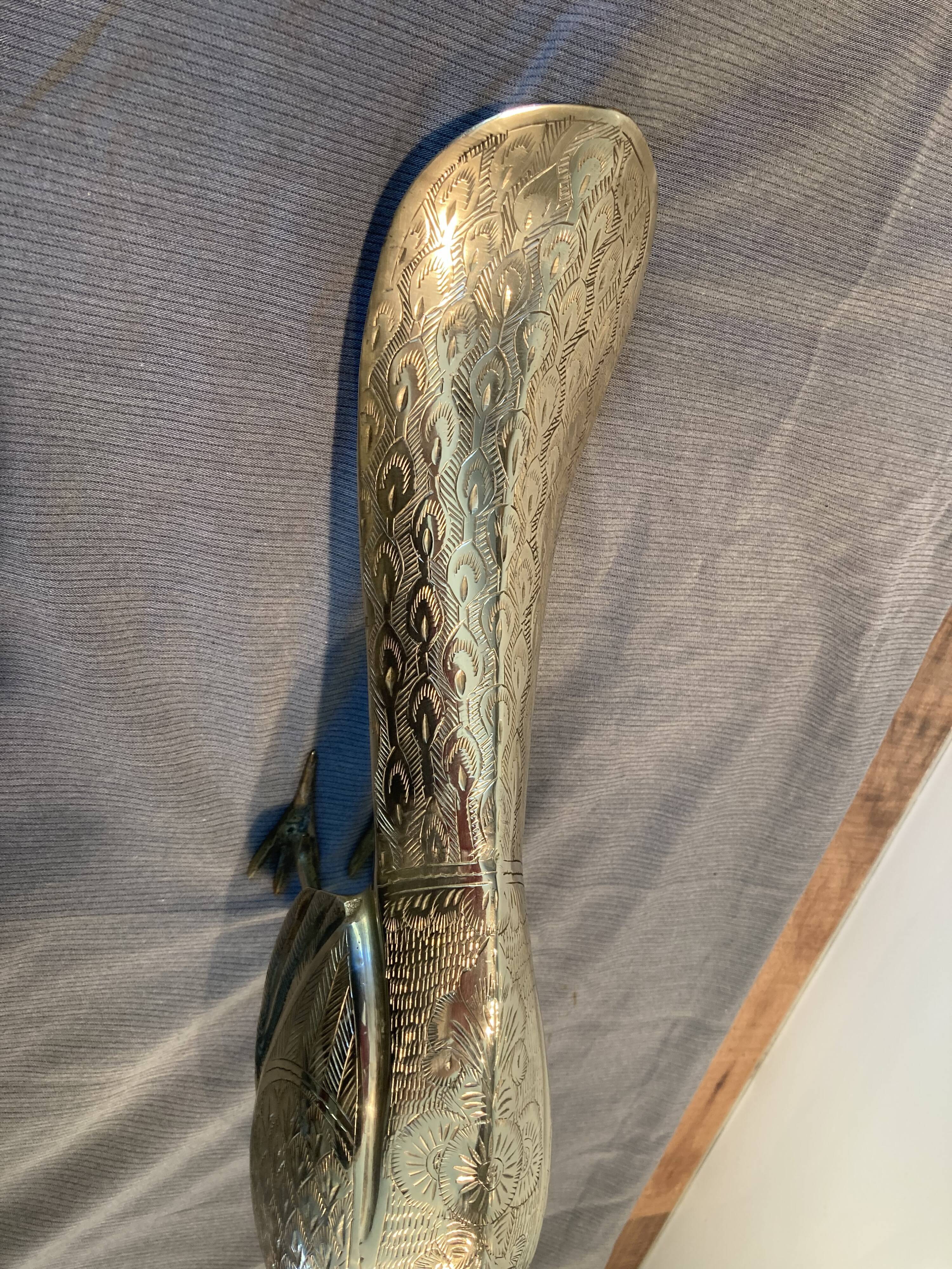 Brass peacock