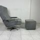 Vintage Gelderland swivel armchair with ottoman Jan des Bouvrie