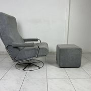 Vintage Gelderland swivel armchair with ottoman Jan des Bouvrie