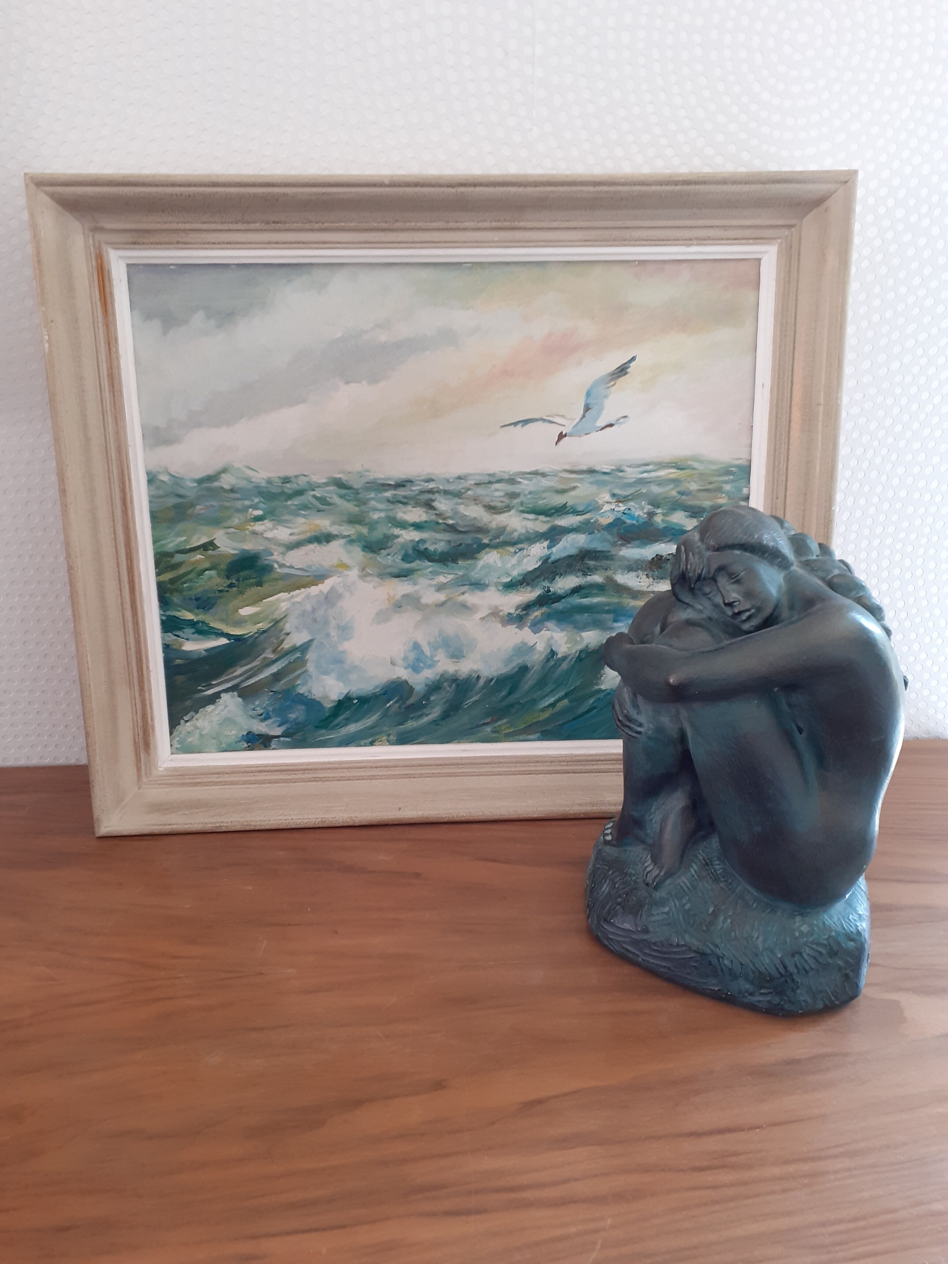 Tableau vintage marine mouette