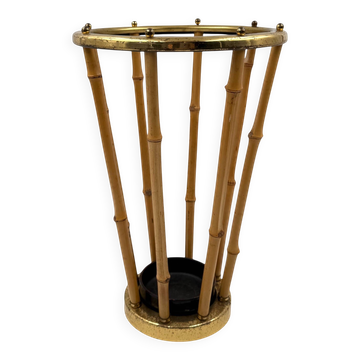 Hollywood regency bamboo umbrella rack, France 1970