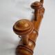 Wall coat rack "Bistrot" 1900 in wood turned in imitation of bamboo 3 hooks