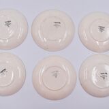 6 cups and under coffee cups Digoin Sarreguemines décor Cannes