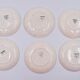 6 cups and under coffee cups Digoin Sarreguemines décor Cannes