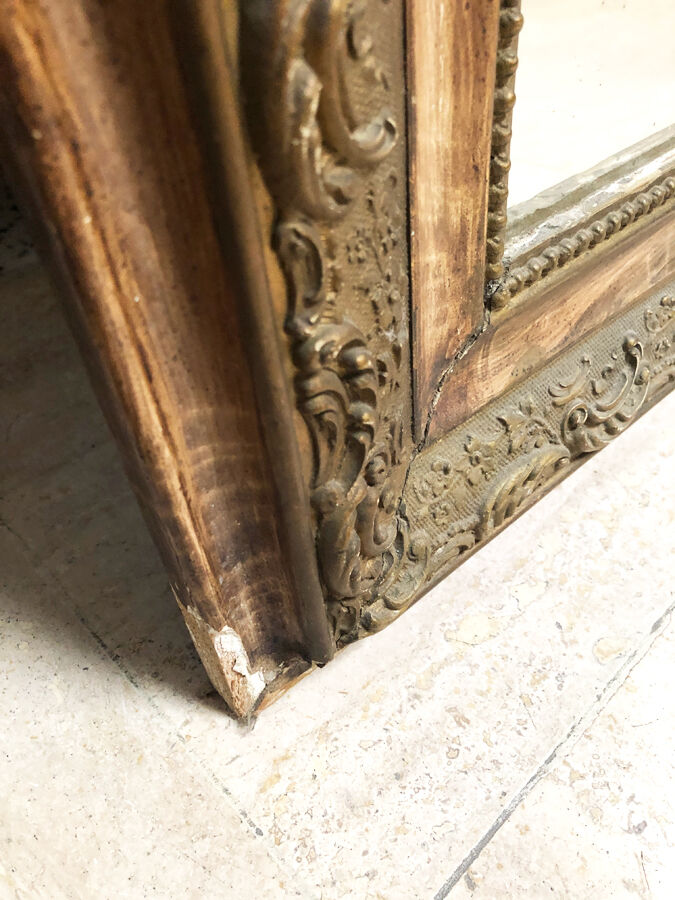 Mirror trumeau wood and plaster, early 20th