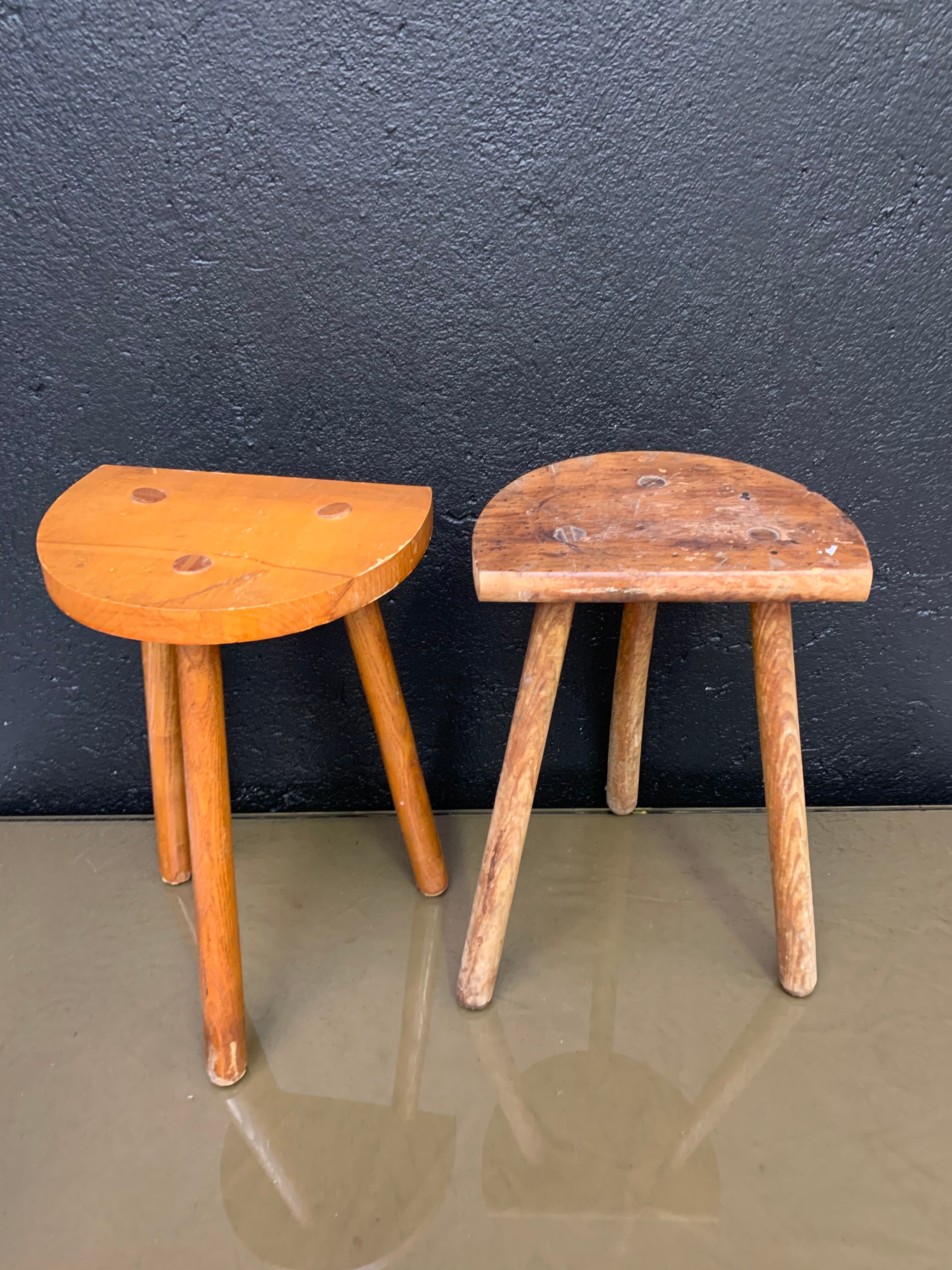 Pair of brutalist stools 1950