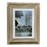 Painting M.Guilmineau Painter vendée two Sèvres Green Venice, Coulon....