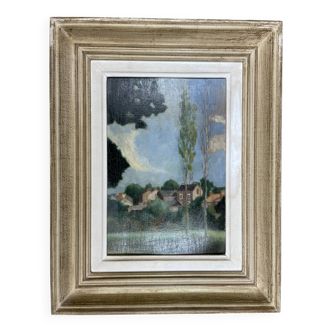 Tableau M.Guilmineau Peintre vendée deux Sèvres Venise verte, Coulon....