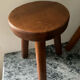 Pair of farmhouse stools in solid oak