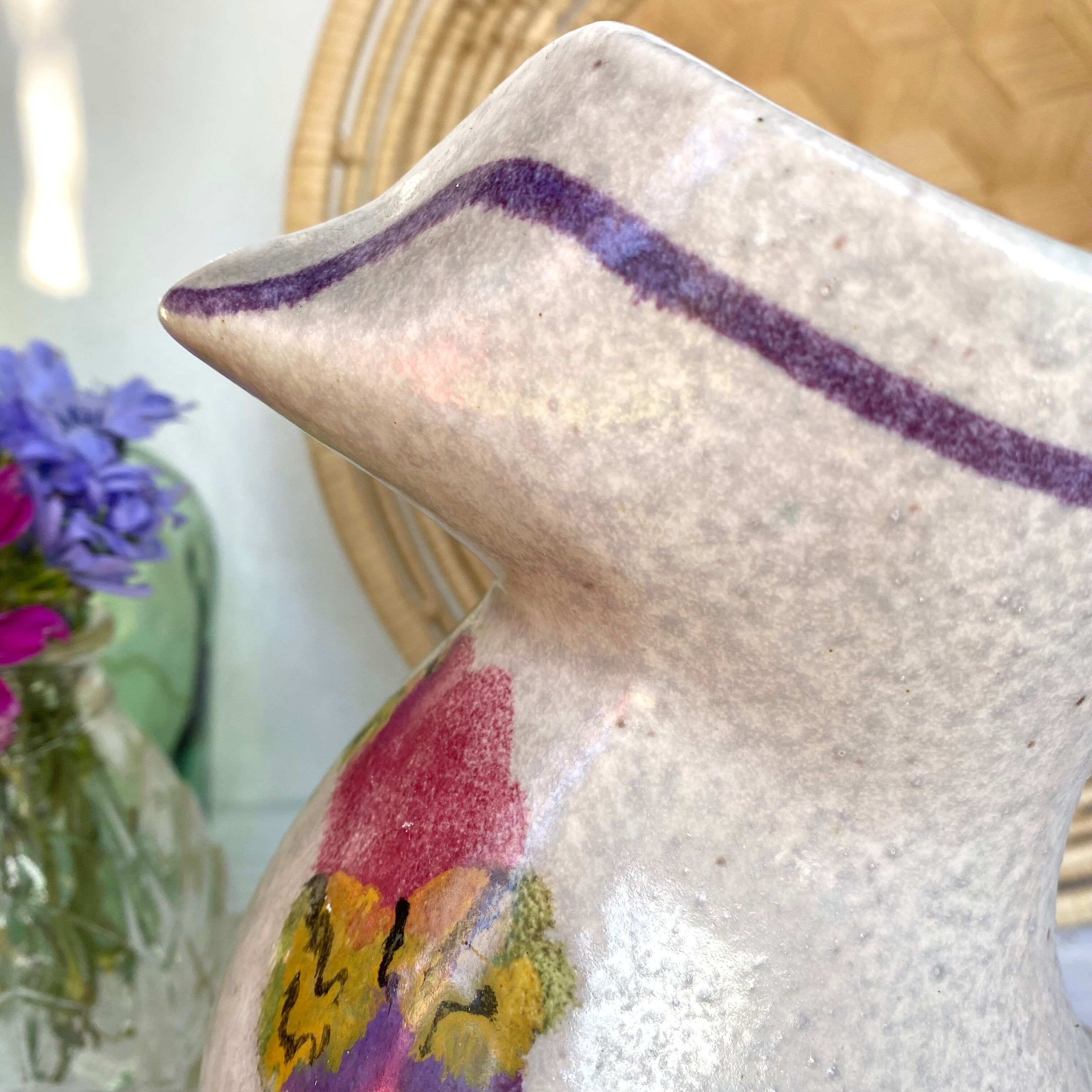 Vintage ceramic pitcher from Pornic Ninon