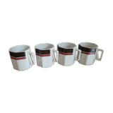 4 tasses Villeroy et Boch modèle avant-garde vintage 70