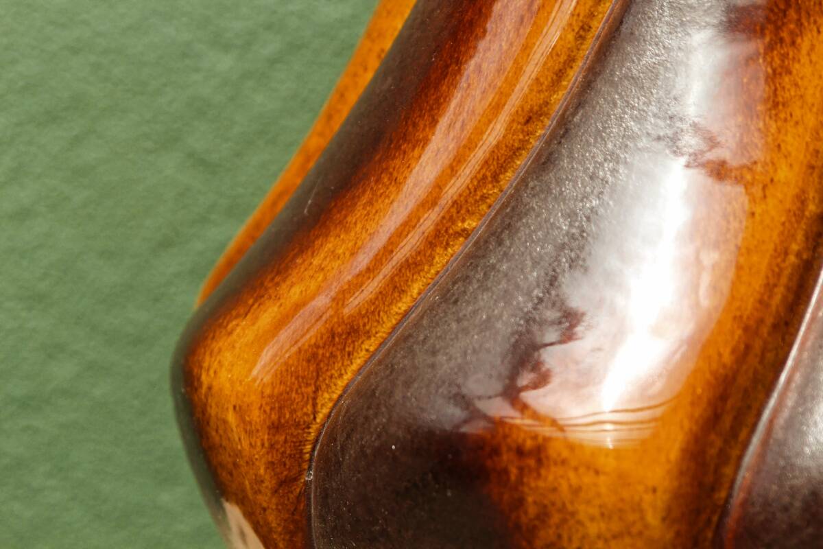 Vintage ceramic lamp, twisted base