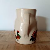 Vintage pitcher in earthenware from digoin lml sarreguemines